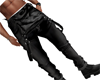 Black Leather Dungarees