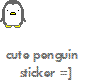 Cute Penguin Sticker =]