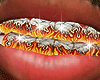 WHITE MARBLE FLAME GRILL