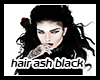 hair ash black