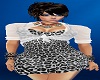  Dress w/Sheer: Leopard