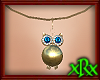 Owl Necklace Blue