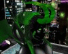 green demon face horns
