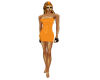 +AS+ Orange Skull Dress