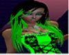 Toxic green and black