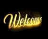 Gold Welcome Sign