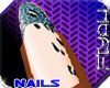 [Fiyah]BlueLeopard Nails