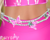 C~Pink Btrfly BellyChain