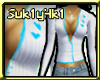 White Cardigan Blue