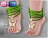 !!D Butterfly Feet Green