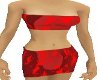 Red mini skirt an top