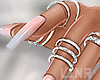 Nails White and Pink