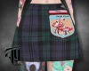 666 l green tartan skirt