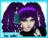 Rag Flower Hair - Purple