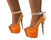 ORANGE OPEN TOE HEELS