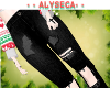 Aly! Ripped Jeans Black