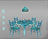 Teal Dining Table