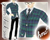 hnc* green check suit
