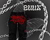 â° e. red baggy jeans