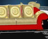 red and gold  sofa