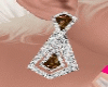 Chocolate Dia Prism Earr