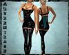 ^AZ^Corset Fit Blk/Aqua