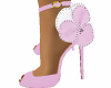 Pink rose petals shoes