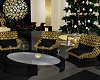 Gold/Black Chat Chairs