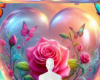 Glass heart background