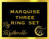 THREE RING MARQUISE SET