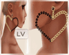 L" Love Heart Earrings