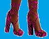 hot pink n black heels