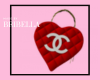 Red CC Heart Purse