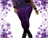 Purple and black legging