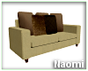 Modern Brown Love Seat