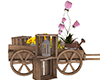 Wooden Flowers Cart