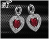 RUBY HEART EARRINGS