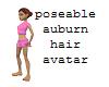 auburn hair poseable avi