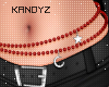 !!K Waist Beads Red Mar
