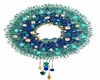 teal/blue xmas wreath