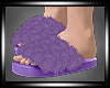 Purple Babe Fur Slippers