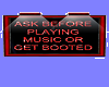 Ask Before Playing Music