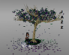 purple falling tree