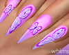 Pink Butterflies Nails