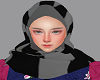 hijab coklat hitam