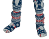 Blue Christmas Socks M.