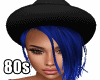 80s hat hair blue