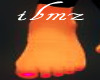 [mz] hot pink toe nails