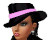 (LA) Black Hat with Pink