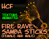 Fire Rave Samba Sticks